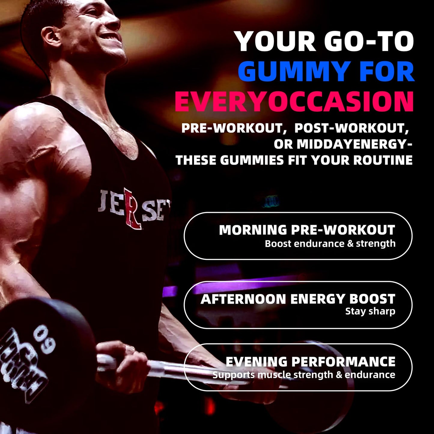 NSF Certified Creatine Gummy 5g - Creatine Monohydrate Gummies for Men & Women. Boost Focus,Strength, and Endurance, Anti-Melting Formula, Vegan, Gluten-Free, Non-GMO,(Raspberry & Blueberry 135 ct)