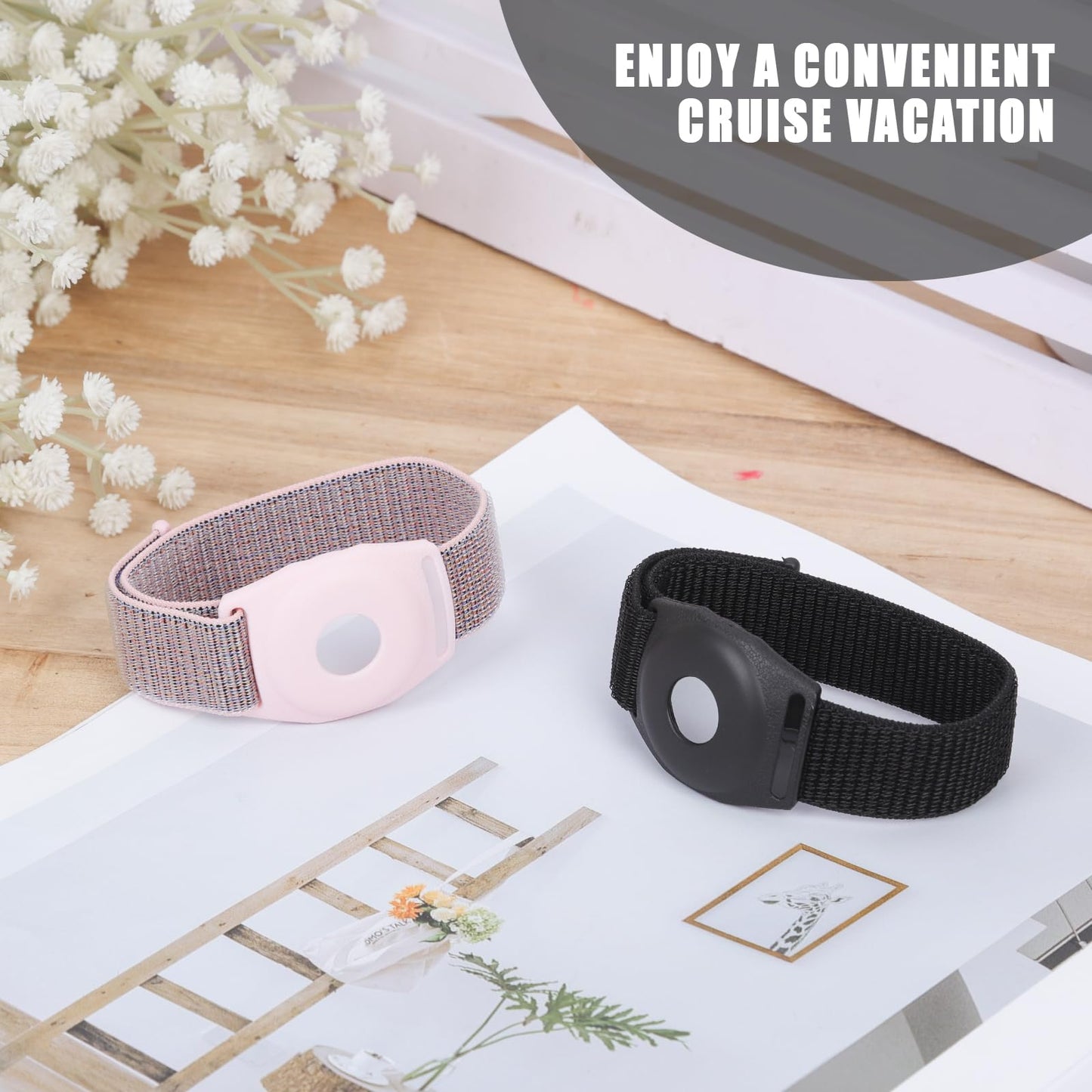 2pcs Holder for Princess Cruise Medallion, Adjustable Watch Holder for Princess Medallion Comfortable Wrist Bands with Magic Adhesive Bracelet for Princess Medallion Accessories for Men Women