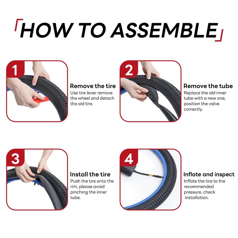 26x1.75/1.95/2.0/2.10/2.125 Bike Tubes 26" Replacement Bicycle Inner Tubes (2 PCS) Reliable 26 x 1.75-2.125 Inner Tubes AV32mm Schrader Valve for City/Road/Mountain/Cruiser Cycling Scenarios