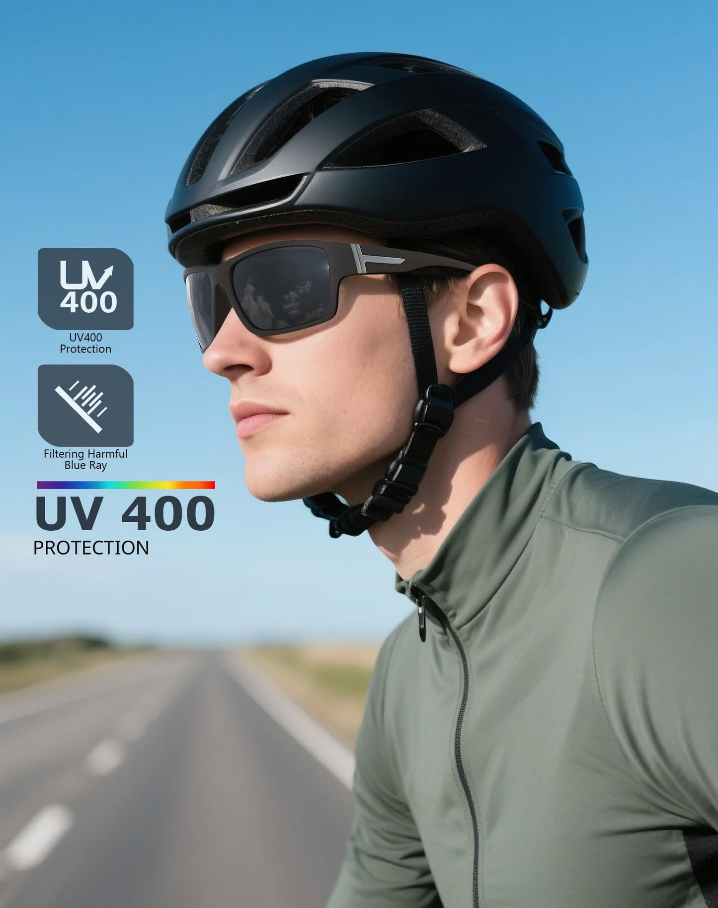 KALIYADI Polarized-Sunglasses Men Sports Sun-Glasses: Men Polarized Sunglasses Women UV400 Protection for Fishing Golf