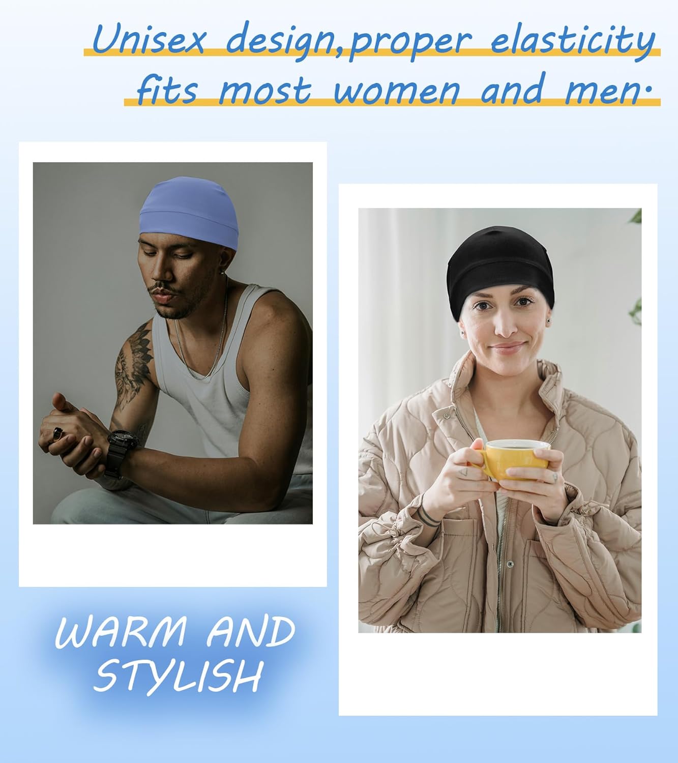 3 Pieces Cotton Skull Caps for Men Women Chemo Headwear Lightweight Beanie Sleeping Cap Helmet Liner