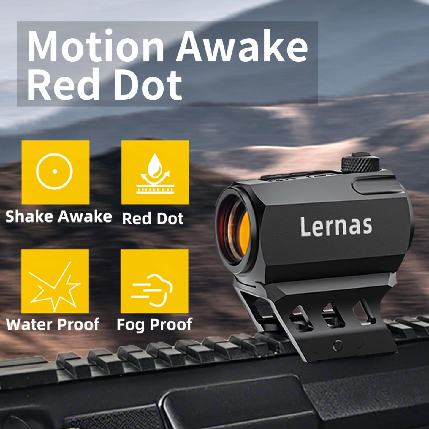 2MOA Red Dot Sight for Shotgun Motion Awake Red Dot Sight for Rifle 11 Brightness Red Dot Optics with Absolute Co-Witness Mount IPX7 Waterproof 1000G Shockproof Rifle Scope for 20mm Rail Mount