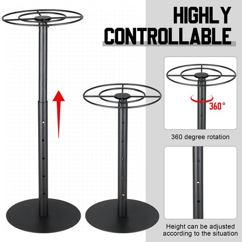 Shimeyao Medal Hanger Display Honor Display Rotatable Award Holder Rotating Metals Display Rack Adjustable Award Holder Stand for Basketball Running Sports Race, 30+ Medals(Black)