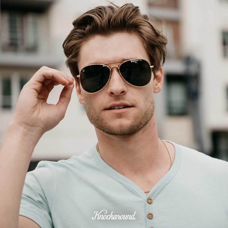 Knockaround Mile Highs Polarized Aviator Sunglasses for Men & Women - UV400 Protection