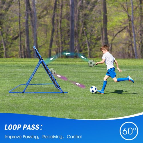 Winthai 3.7x3.7FT Soccer Rebounder Net, Quick-Switch Angle Soccer Training for Control, Passing Practice, Easy Setup Rebounder Gifts & Equipment for Kids,Teens & Adults
