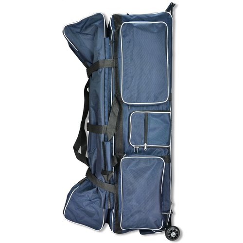FEFOSAEP Fencing Bag with Wheels - Competition Draw-bar Rolling Fencing Bag - Fencing Bags with A High-Top Weapon Bag (Navy Blue)