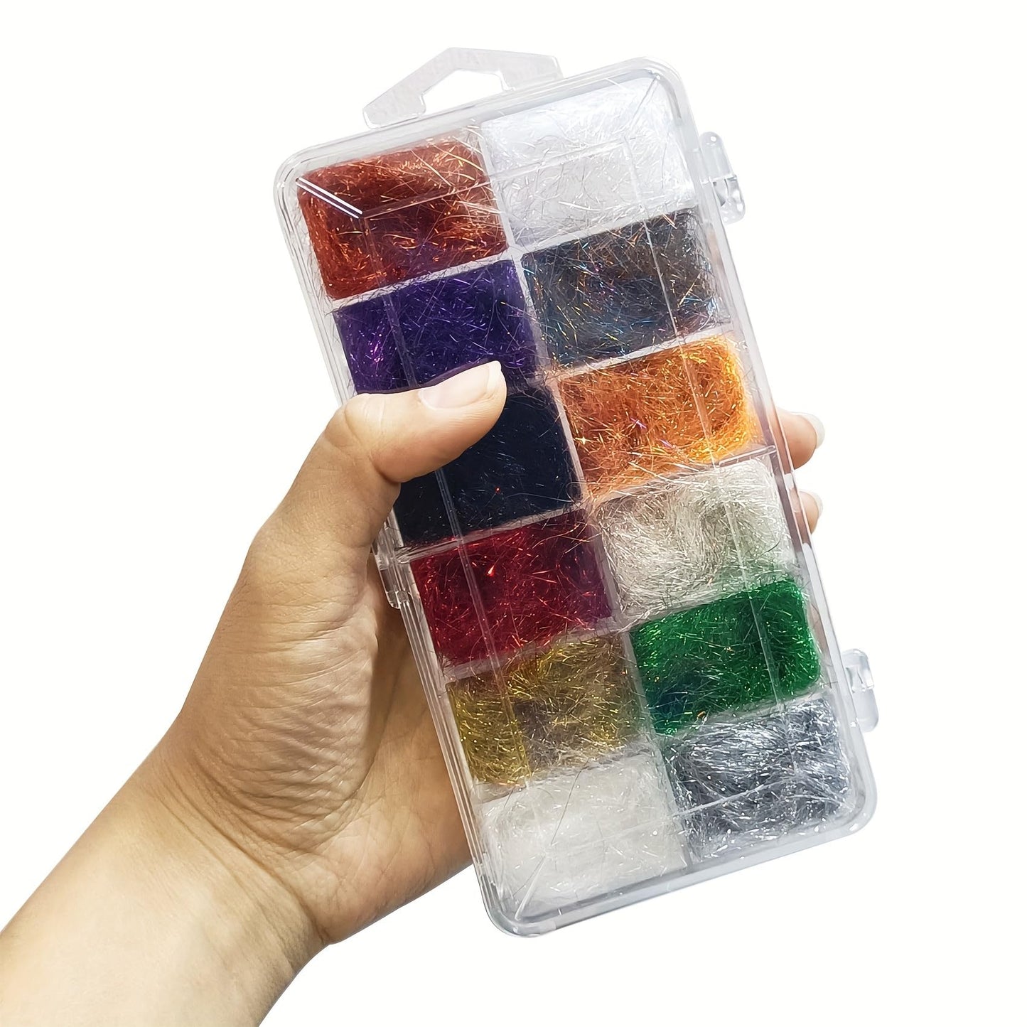 12Colors Fly Tying Dubbing Set Microfiber Material for Dry Flies & Midge Crafting Line Yarn Scud Sand Worm Flies New Fly Tying Material for Nymph (Antron)