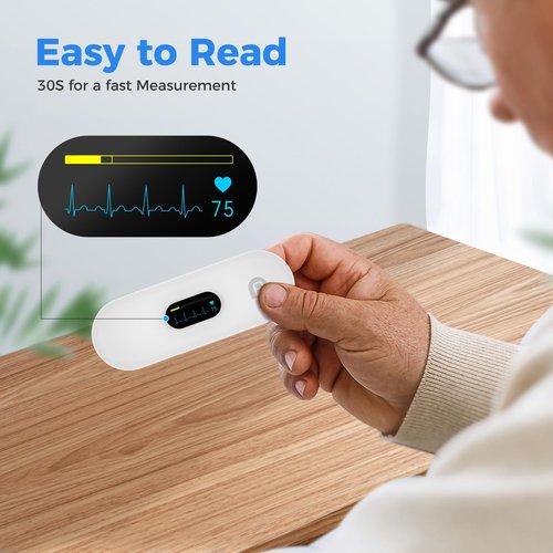 OVIIN Portable Heart Rate Monitor, Wireless Home Use Heart Rhythm Tracker, Heart Monitoring Devices,Smartphone App Compatible with iOS/Android