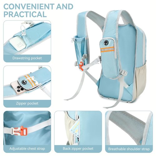 UTIAMIAOGONGO 15L Small Hiking Backpack for Women Men Lightweight Packable Backpack Foldable Casual Daypack for Camping Travel Outdoor, Blue