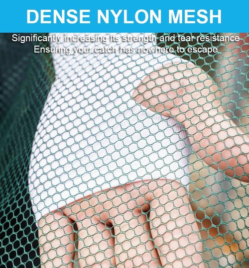 Foldable Fishing Net, Nylon Minnow Trap Crab Trap Crab Net, Drop Net for Pier Fishing, Drop Nets for Pulling Up Fish with Rope, Portable Bridge Fishing Nets for Minnows Crawfish Shrimp (32inch)