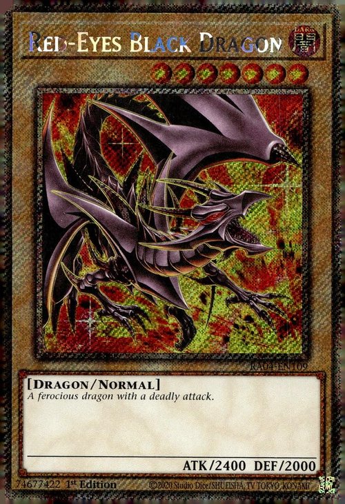 Red-Eyes Black Dragon (8th Art) (Platinum Secret Rare) - RA04-EN109 - Platinum Secret Rare - 1st Edition