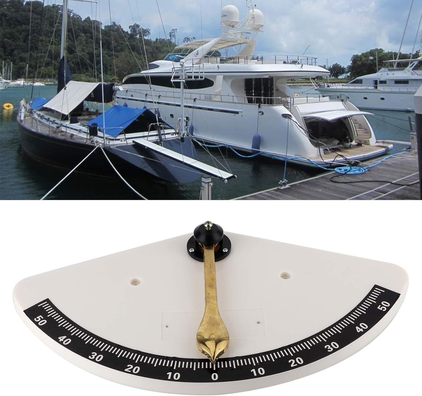 Inclinometer Level Gauge Qiilu Marine Clinometer Level Inclinometer Angle Finder Instrument for Ships Boats Yachts RVs