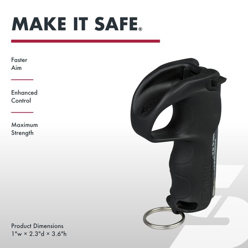 SABRE Pepper Spray with Quick Grip, Finger Loop, Keychain Attachment, Made in USA