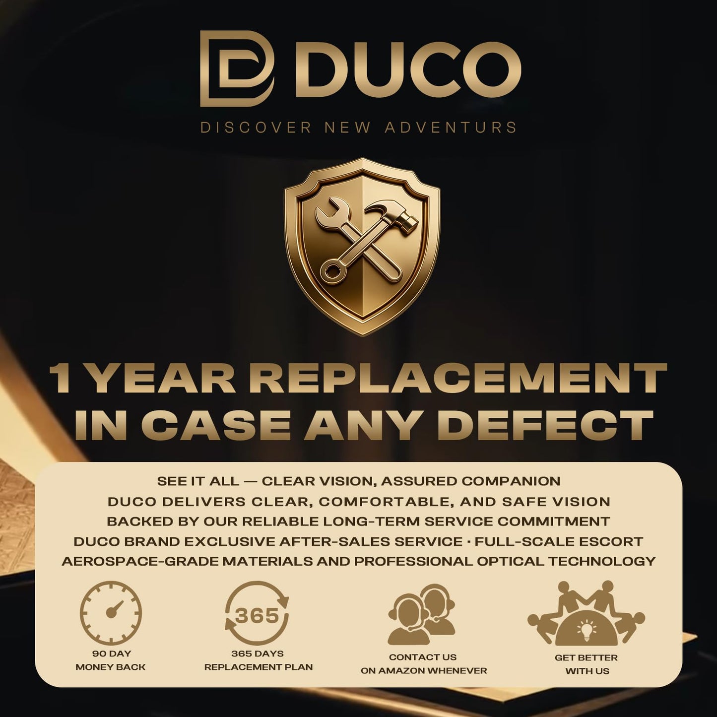 DUCO Polarized Sports Sunglasses for Men Women DC0023