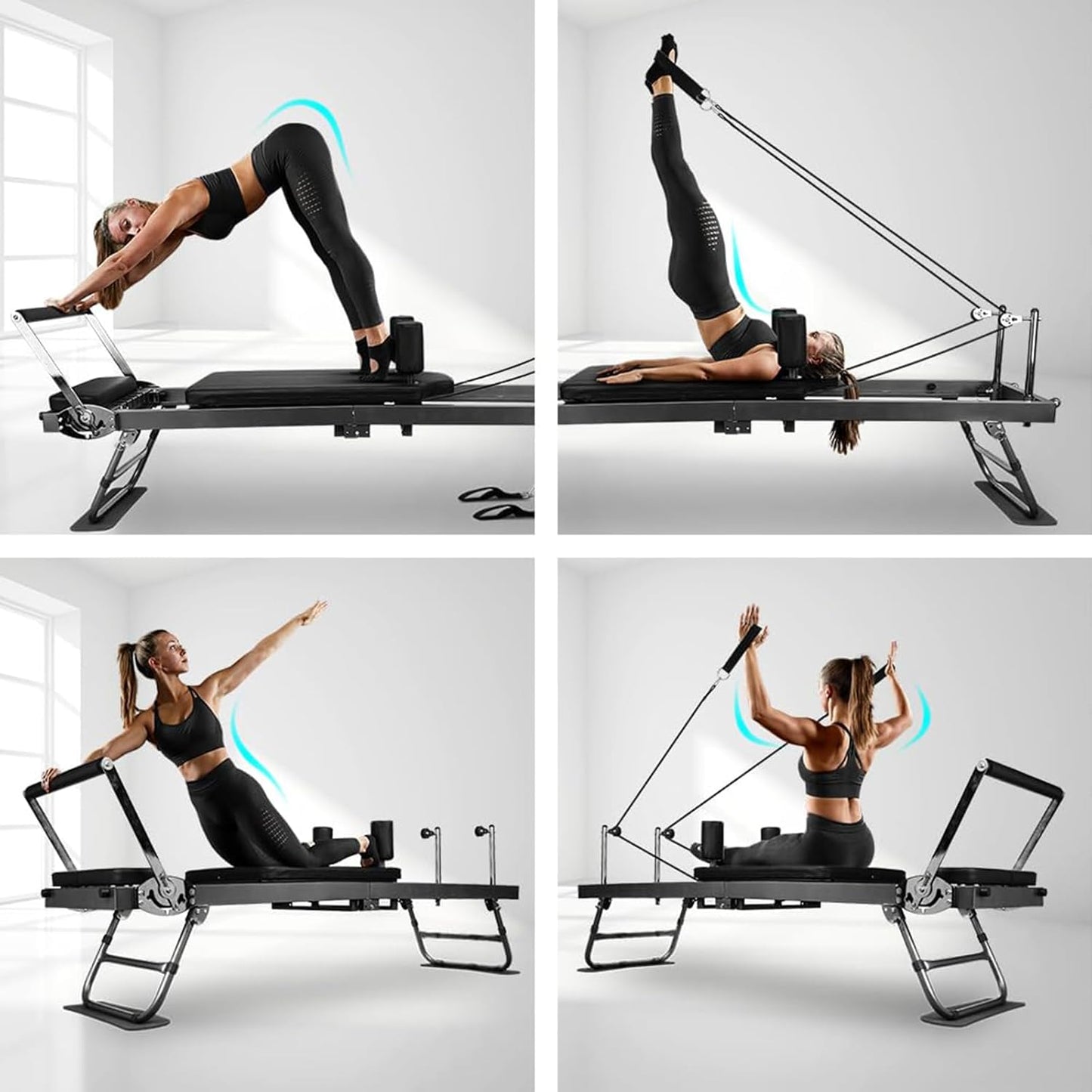 002,Foldable Pilates Equipment for Home Workouts Improve Body Posture Improve Concentration Builds Muscle Strength Suitable for Advanced and Beginners Users