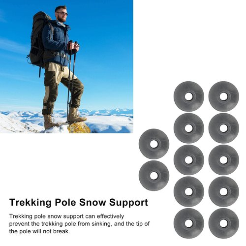 Ski Pole Basket, 12Pcs Trekking Pole Snow Support Snow Baskets for Trekking Poles Trekking Pole Accessories Large Area Portable Hiking Poles Mud Baskets for Trekking Hiking