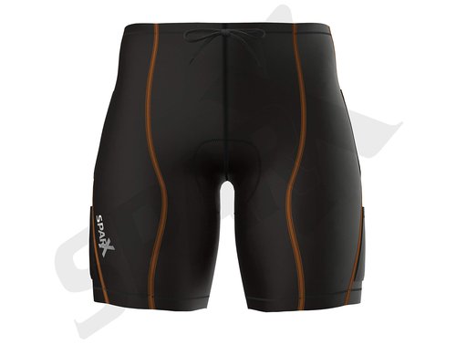 Sparx Energy Compression Triathlon Short Tri Cycling Short Bike Swim Run 7060 (2XL, Orange)