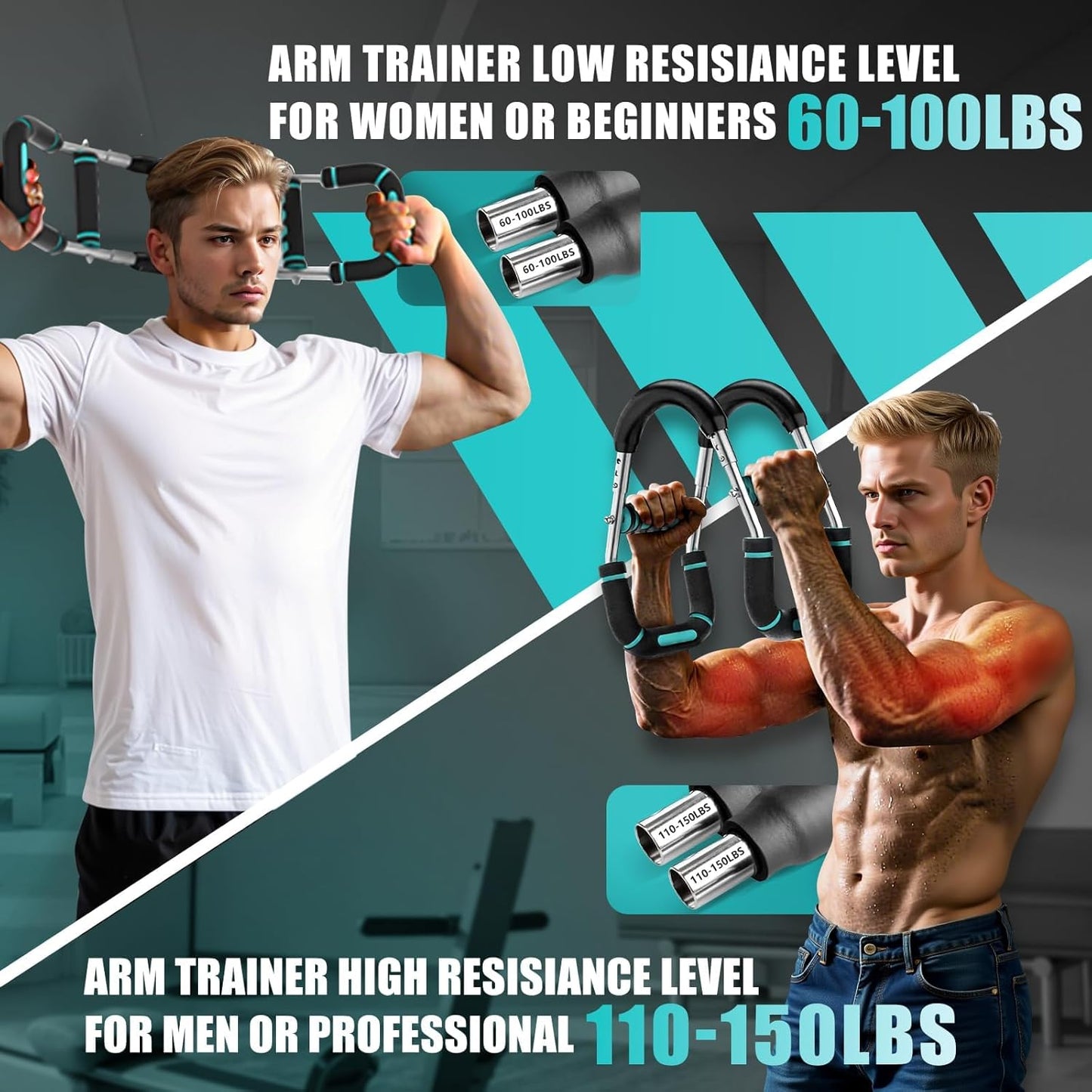 2025 Pro Twister Arm Trainer, Adjustable Power Twister Bar, Chest Shoulder Arm Workout Equipment, Portable Detachable Upper Body Fitness Machine for Home & Gym