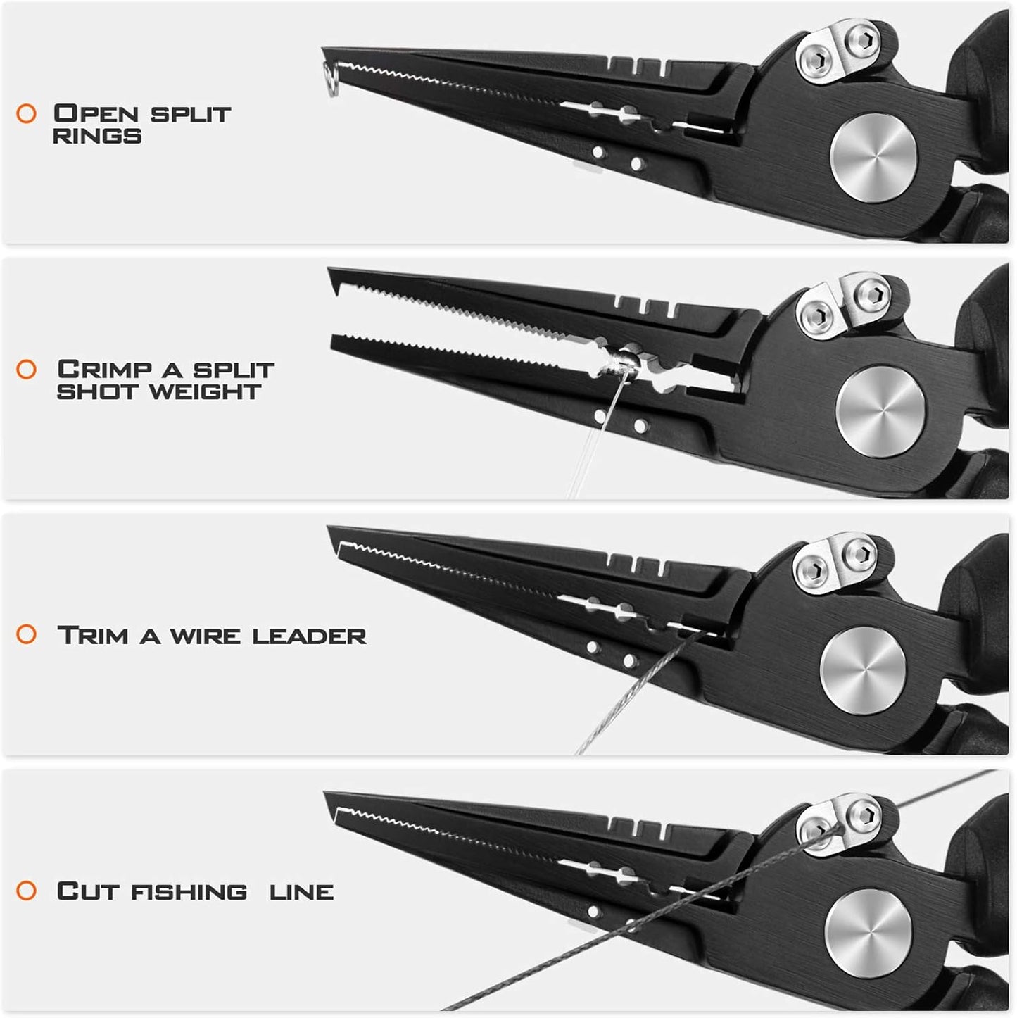 KastKing Speed Demon Pro Fishing Pliers, 420 Stainless Steel, Fishing Tools, Saltwater Resistant Fishing Gear, Tungsten Carbide Cutters, Corrosion Resistant Coating, SuperPolymer Grip Handles