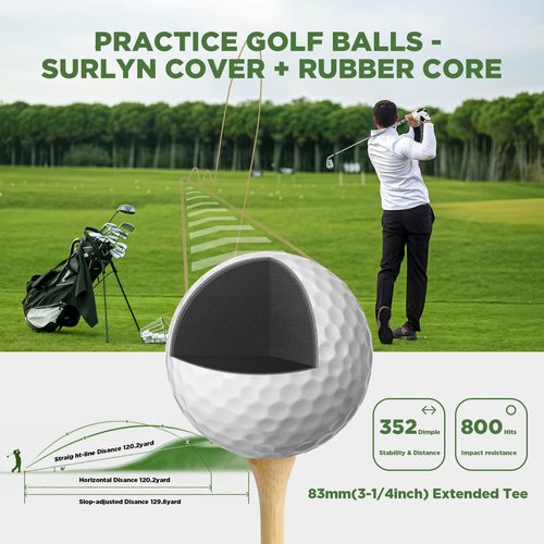 SANLINZOM Golf Accessories for Men and Women for Golfers, Accessories Set in Hi-End PU Case with Golf Balls, HD Rangefinder, Golf Tees, Cleaning Brush, Divot Knife, Scorer, Golf Ball Clamp (Brown)