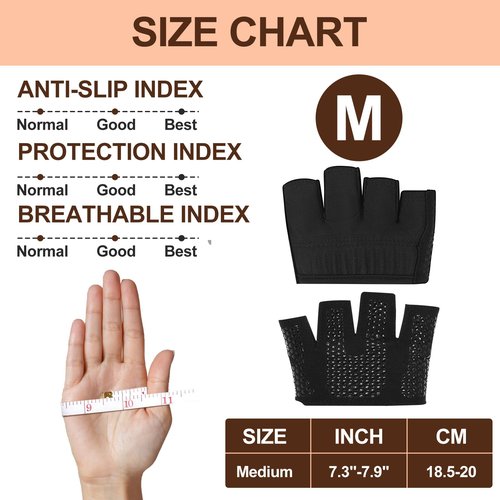 YBEATY Workout Gloves Weight Lifting Gloves Short Micro Full Palm Protection Non-Slip Grip Gym for Men Women Weightlifting Exercise Training Fitness Gym Cross Training Powerlifting