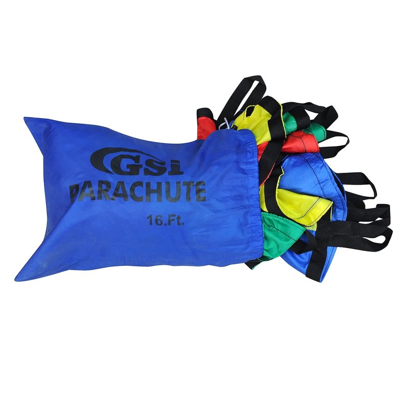 GSi Kids Play Parachute Rainbow Parachute Toy Tent Game for Children Gymnastics Cooperative Play and Outdoor Playground Activities