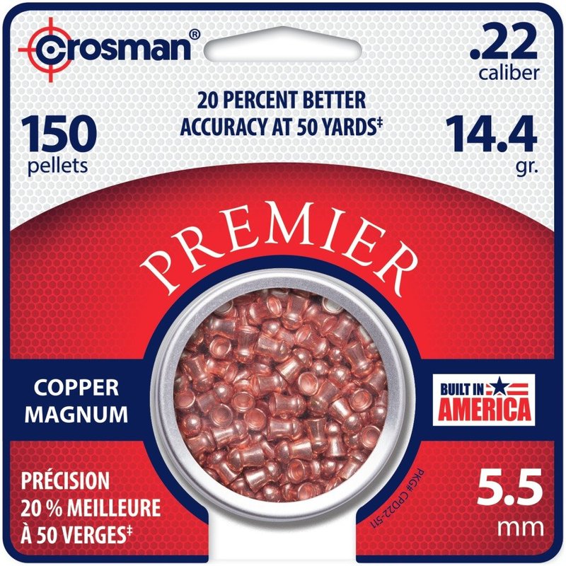 Crosman CPD77 .177-Caliber 4.5 mm Copper Magnum Domed Pellets (200-Count)