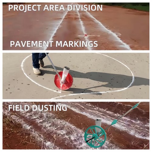 Portable Handheld Ball Field Chalker With Wheels Semi-Automatic Single Use Baseball Chalk Liner For Stadiums, Parking Lots, Site Construction, Lime Marking Kits For Garden Field Plowing