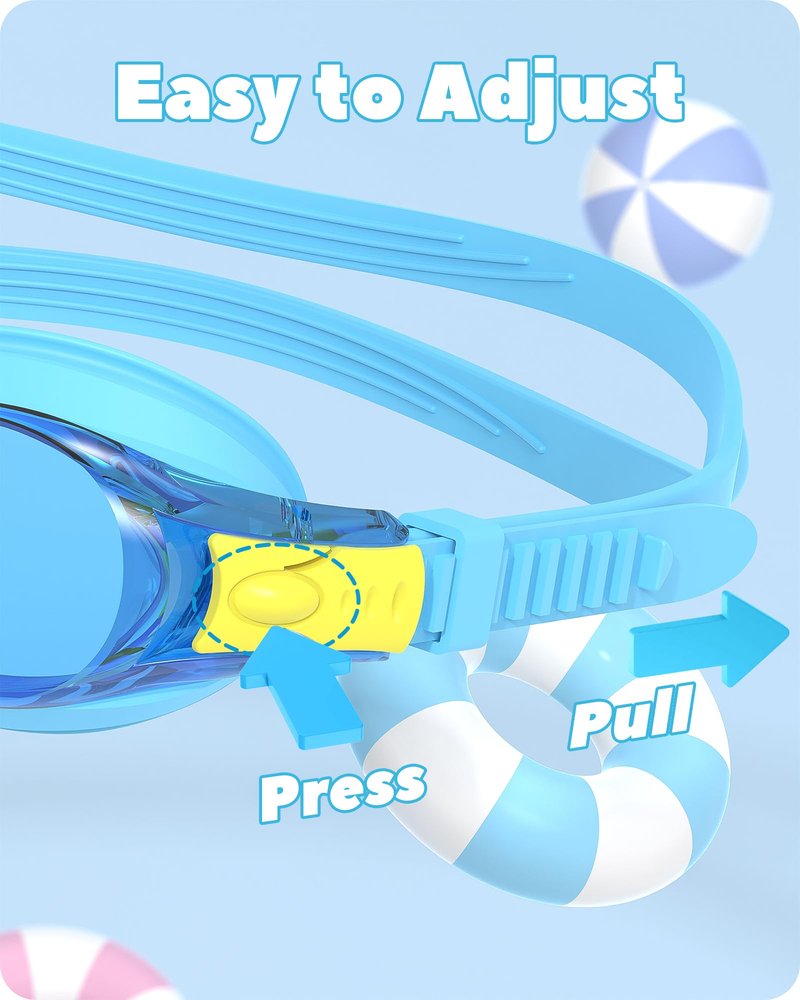 findway Kids Swim Goggles, Kids Swimming Goggles Anti-fog No Leaking Girls Boys for Age 3-12