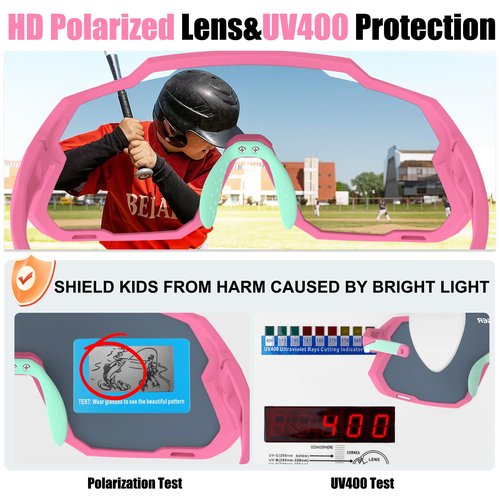 X-TIGER Kids Sunglasses Polarized Youth Baseball Sunglasses for 8-14 boys girls UV400 Sports Softball Cycling Glasses