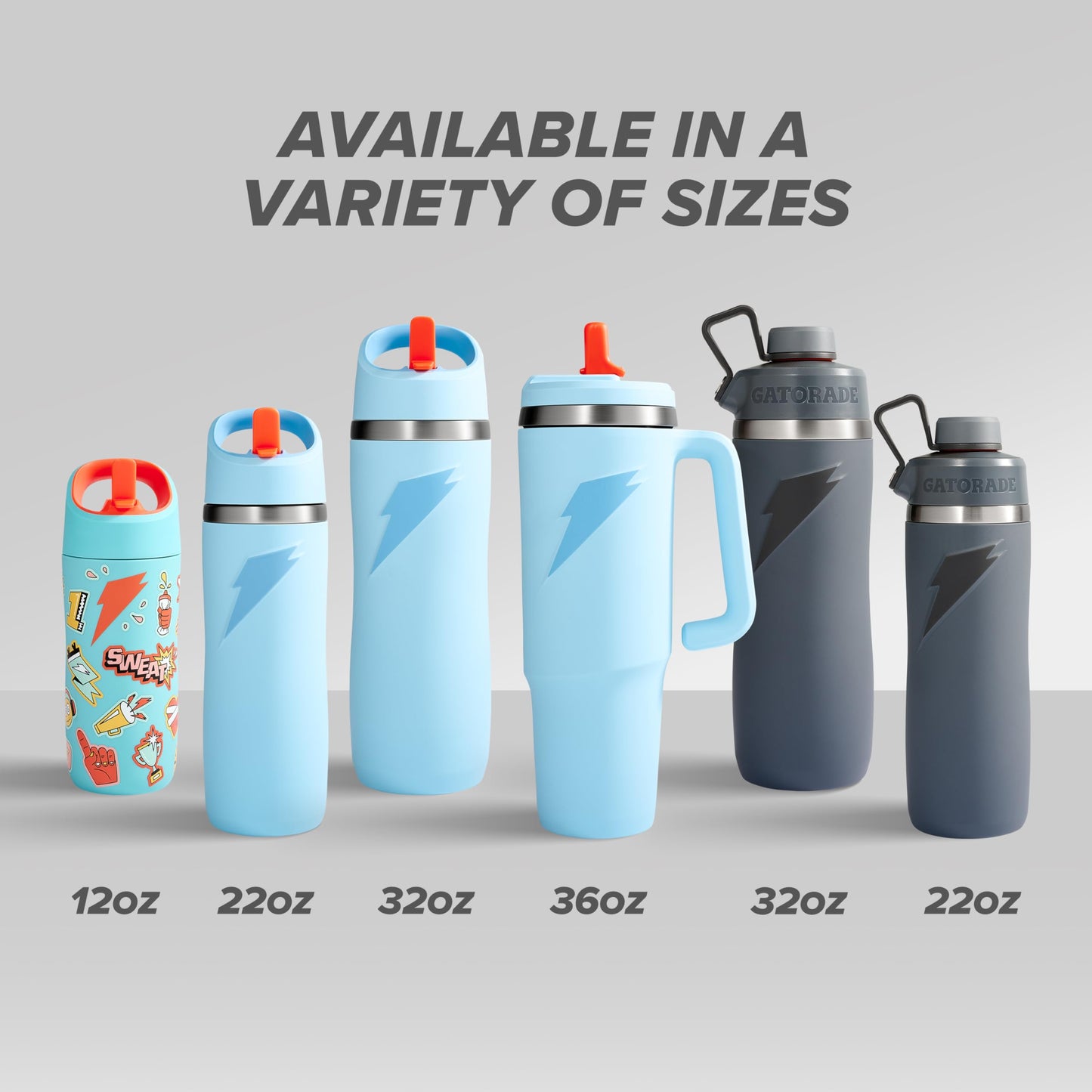 Gatorade 'Overtime' 32oz Stainless Steel Water Bottle, Twist Cap, Royal Blue