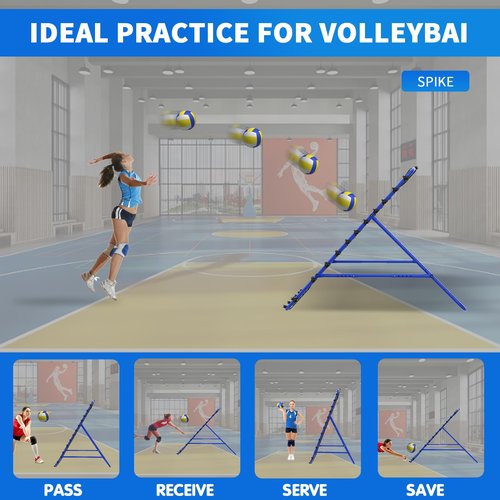 7x4 FT Volleyball Rebounder Net,Ultimate Training Equipment for Volleyball & Lacrosse,Enhanced Bouncing System for Volleying, Bumping, Spiking Drills,Multiple Adjustable Rebound Angles