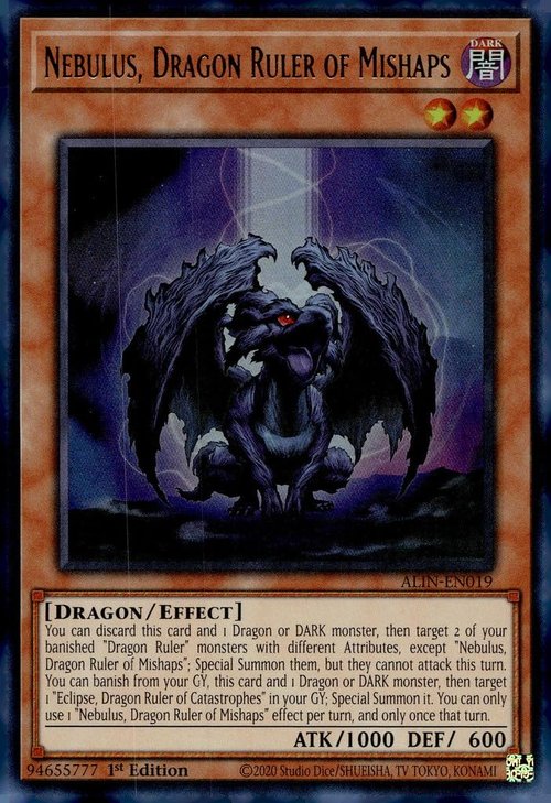 Nebulus, Dragon Ruler of Mishaps - ALIN-EN019 - Ultra Rare - 1st Edition