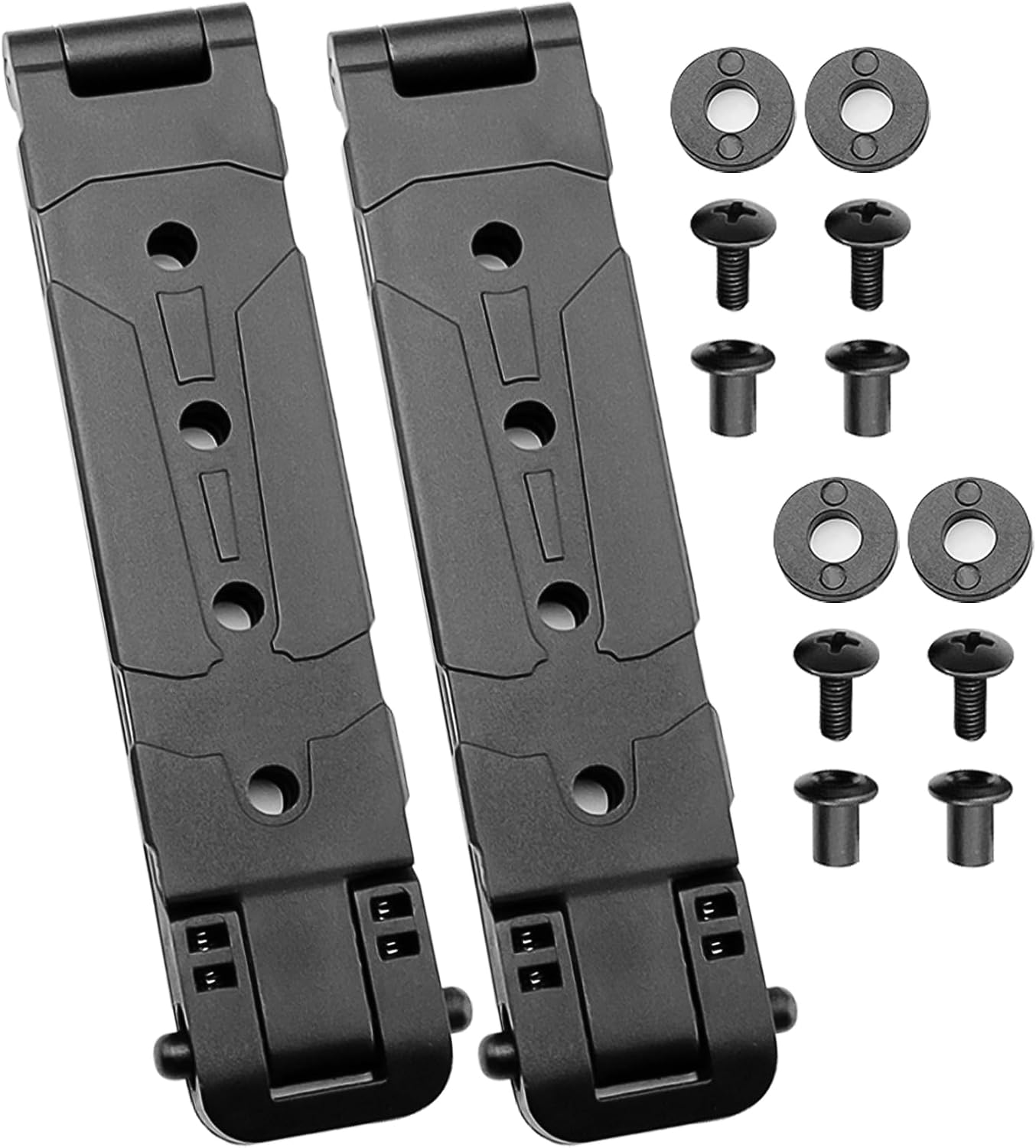 2-Pack Molle Attachment Clips Kit with Mounting Hardware - Durable Molle Straps for Vests, Backpacks, Holsters, Mag Pouches
