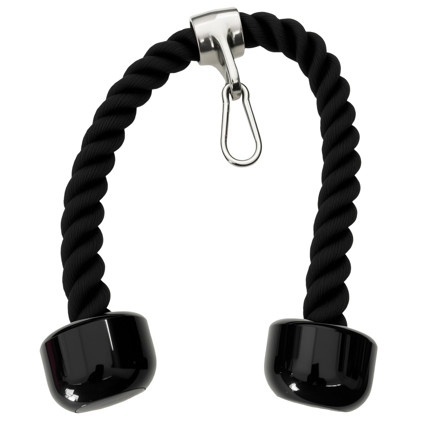 qibylift Deluxe Tricep Rope Pull Down - 27 Inch/14 Inch Rope Length, Easy to Grip & Non Slip Cable Attachment (Black)