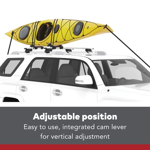 Yakima JayLow J-Cradle Rooftop Kayak Mount for 1 or 2 Kayaks – Car Roof Rack Carrier for Round, Square, Factory or Aerodynamic Crossbars, Holds 1 Boat Up to 80 Pounds or 2 Boats Up to 110 Pounds Total