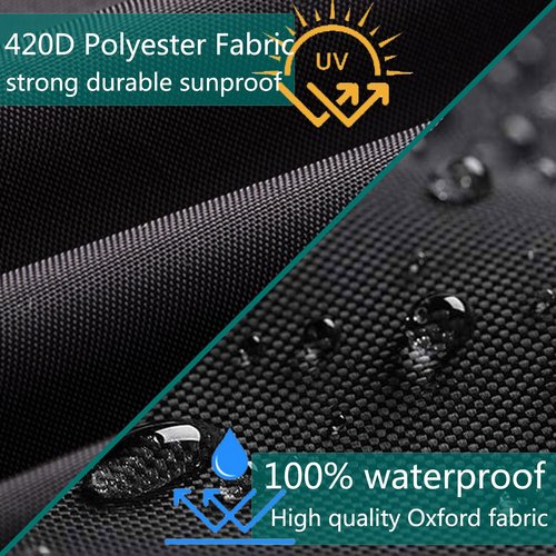 Sqodok Bicycle Trailer Cover, Waterproof Bike Trailer Storage Cover 420D Oxford Material with PU Coating, Kid's Pet Bike Trailer Cover Anti-UV, Windproof, Dustproof, 55x 33x 39 inch