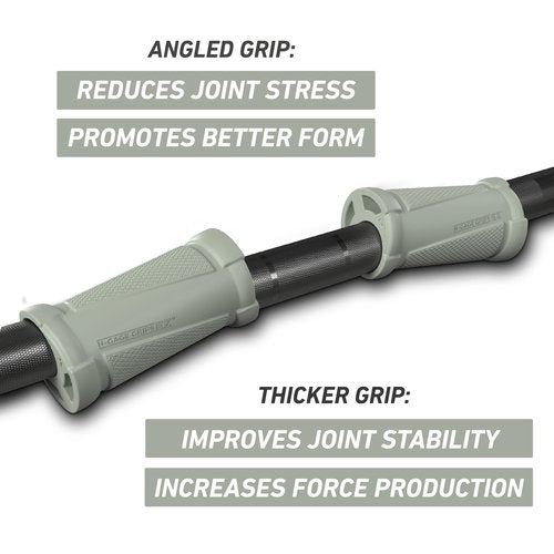 New Growth N-Gage Grips EZ | Angled Barbell Grip | Transform Any Bar Into a Customizable Specialty Bar | Reduce Joint Stress | Optimize Joint Alignment | Help Improve Form | Increase Force Production