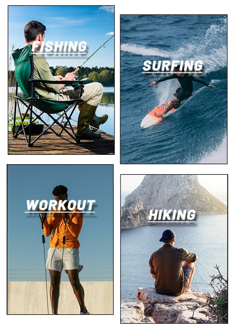 MAGCOMSEN Long Sleeve Shirts for Men Rashguard UV Sun Protection Running Fishing Hiking Swim SPF Athletic Shirt Orange