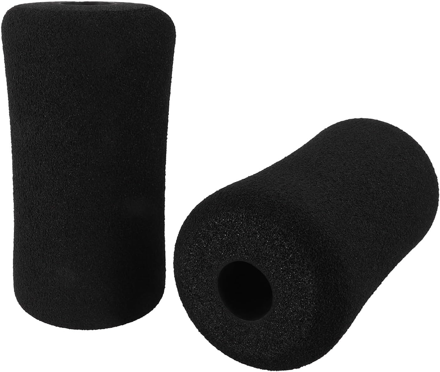 2 Piece Foam Foot Pads Rollers Replacement Kit for Weight Machines Leg Extension Home Gym Equipment High Density Comfortable Non-Deforming 5.12 Inch Black Exercise Accessories(20 * 70 * 120mm)
