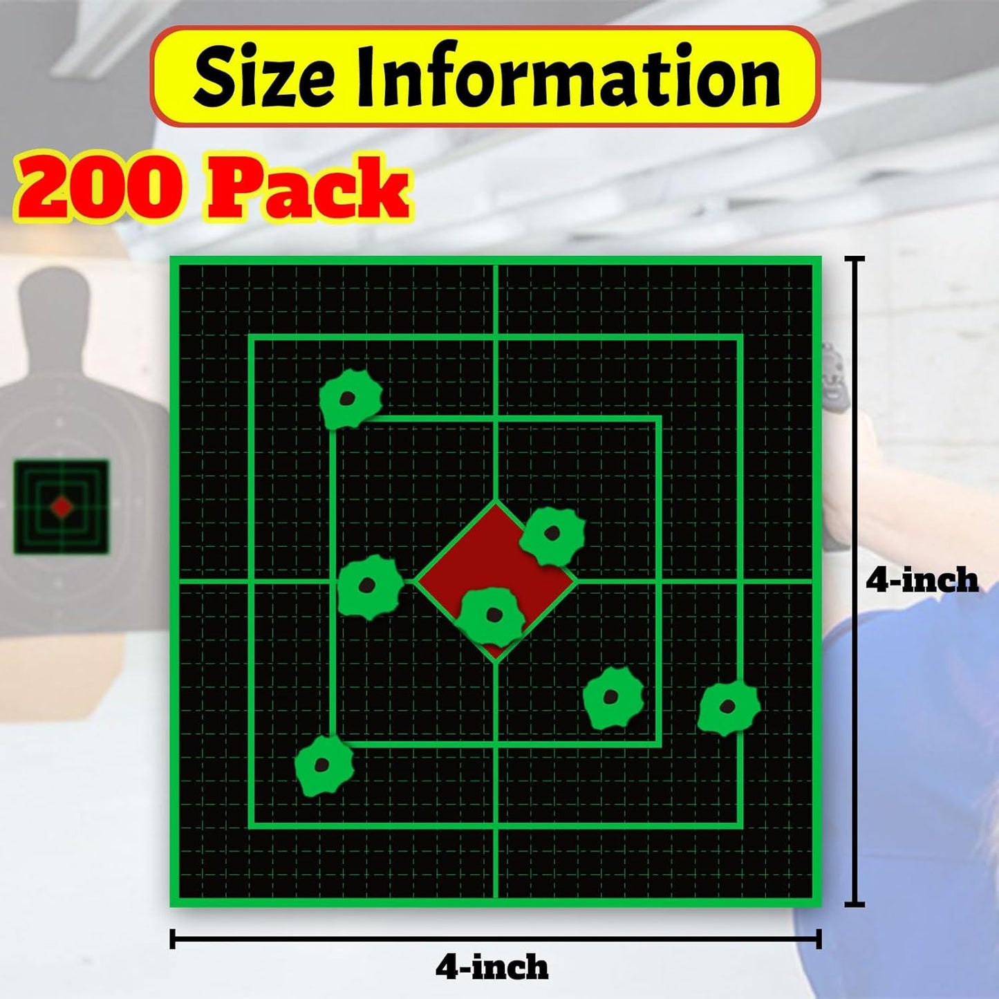 3 Inch/4 Inch Splatter Targets, Adhesive Shooting Target Stickers for BB Gun, Pellet Gun, Airsoft, Pistol, Rifle Shooting Practice (200/250/400/500Pack)