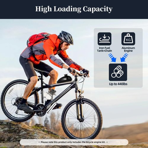 Mahugde Upgraded 100cc Bicycle Engine Kit 2 Stroke Bike Motor, Air-Cooling Gas, Engine Motorized Bicycle Kit with CDI Ignition Mode and 36-Tooth Sprocket for Most 26"/28" Bikes Scooter
