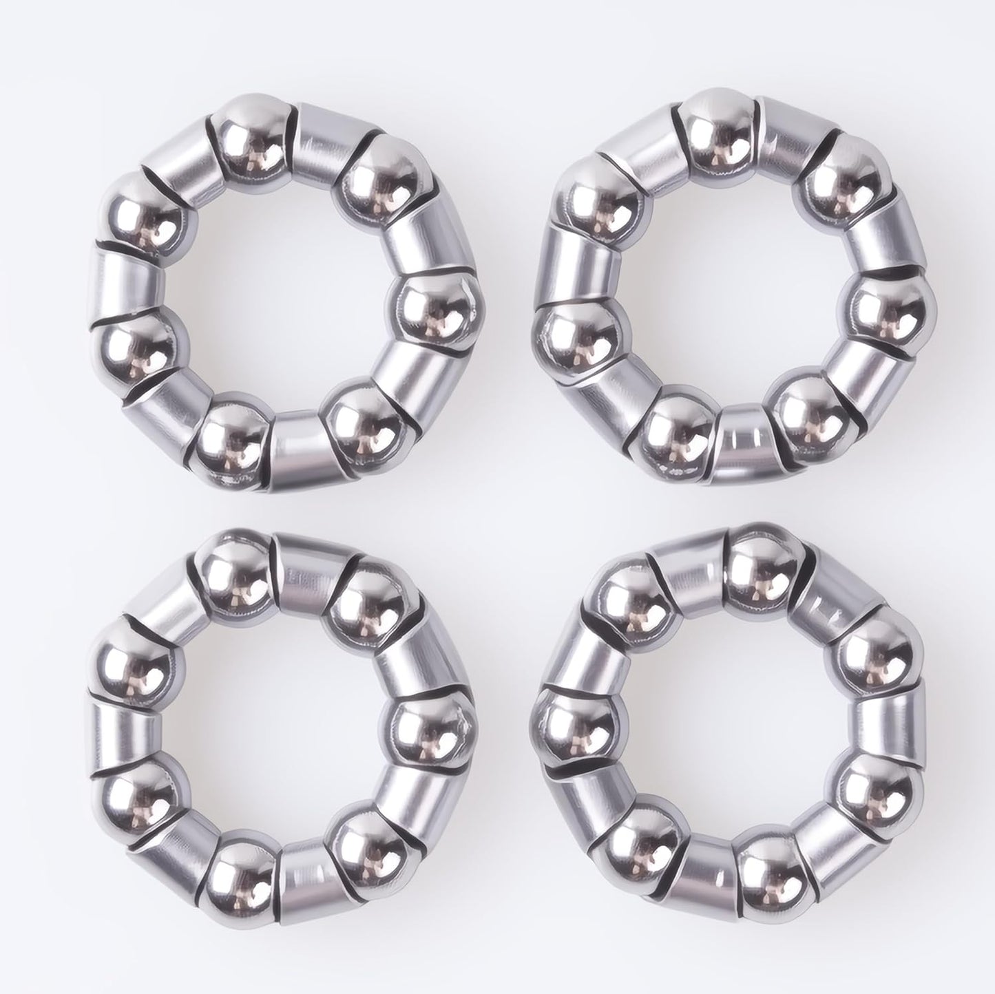 10 PCS Bike Ball Bearings Fit for Front and Rear Hub Wheel,Bearing's OD=1",ID=0.55",Ball Bearing Fixed Cage for Bicycles,1/4”×7 Balls (10)