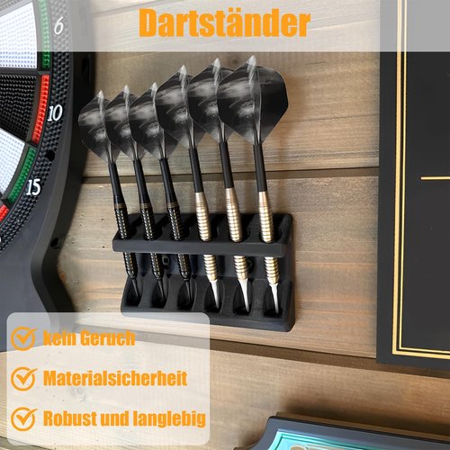 Bantlou 2 Pcs Wall Mounted Dart Holder, Dart Racks to Display 6 and 9 Darts, Unique Gift for Dart Players