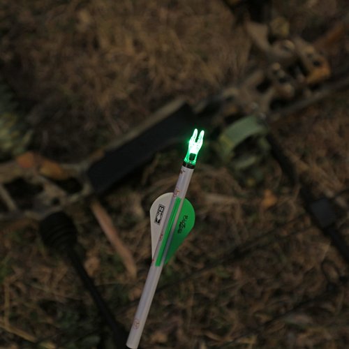DEEPOWER S Lighted Nocks for Arrows .244/6.2mm 6/12 Pack Lighted Arrow Nocks for Archery Hunting (6 PCS/Green)