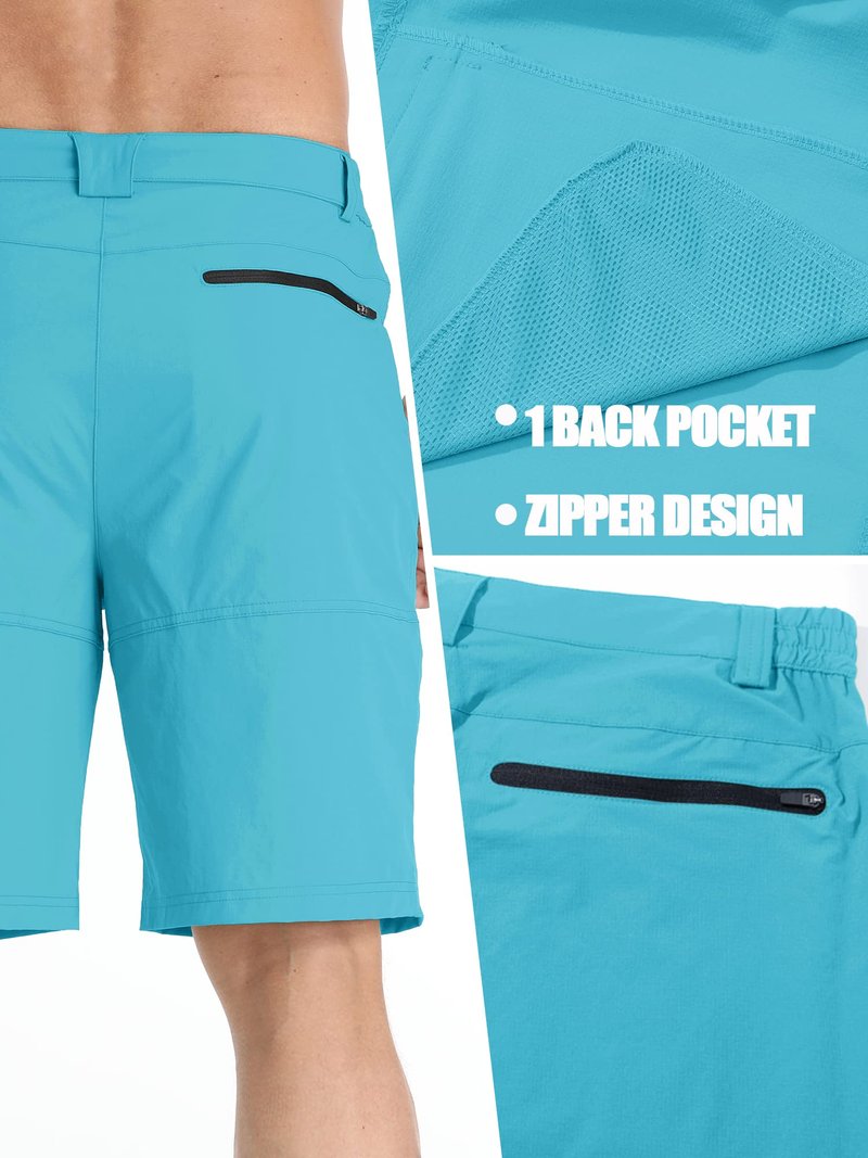 TACVASEN Shorts for Men Hiking Outdoor Shorts Quick Dry Casual Breathable Fishing Golf Dress Cargo Summer Shorts Ice Blue 40
