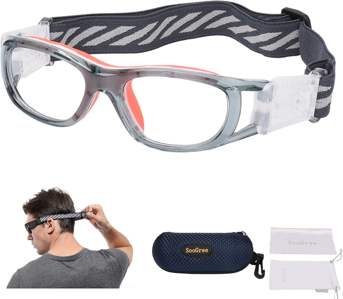 ''N/A'' Kids Sports Glasses Basketball Football Safe Training Goggles Anti Fog 7-12