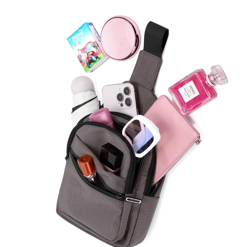 AOSTIHOT Crossbody Small Sling Backpack Sling Bag for Women, Chest Bag Daypack Crossbody for Travel Sport Running Hiking Grey