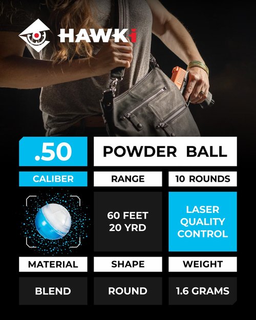 Hawki .50 Cal Training Powder Balls for Paintball Guns 10 Pack
