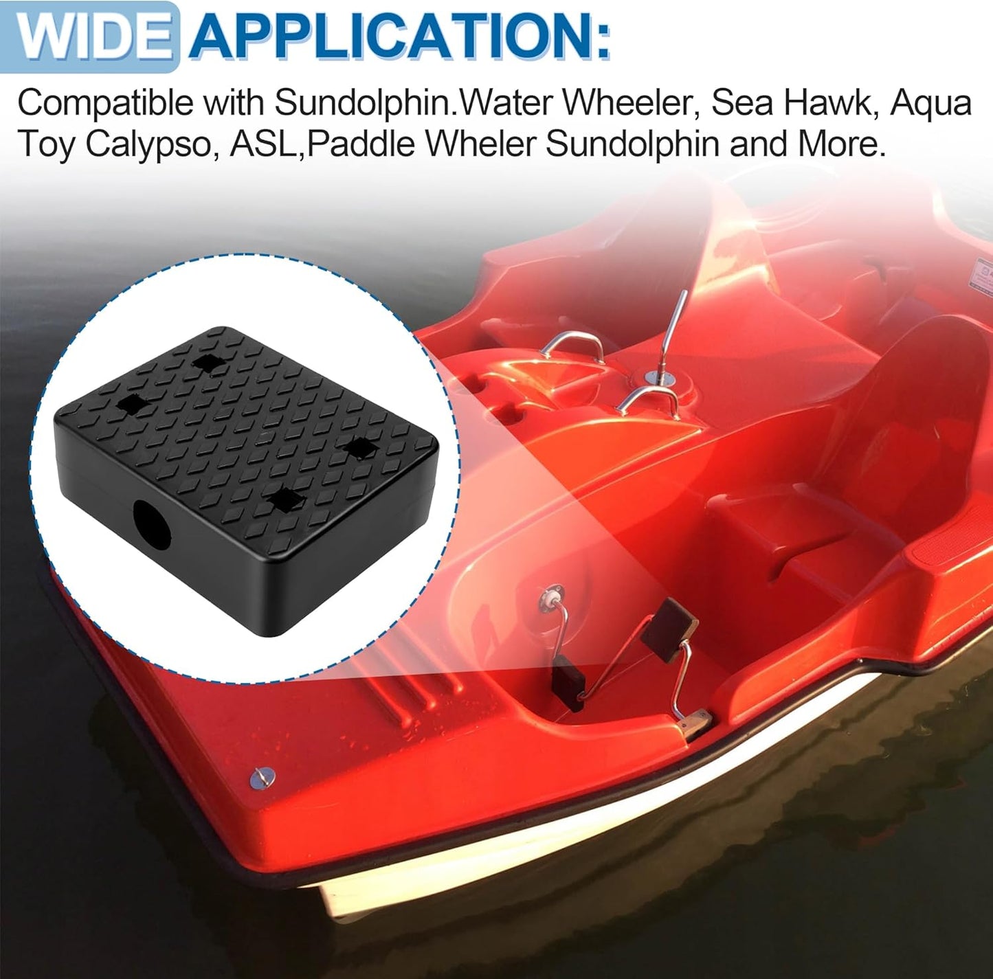 2 Pcs Pedal Boat Crankshaft Replacement Universal Pedal 3/4" Shaft Compatible with Sundolphin, Water Wheeler, Sea Hawk, Aqua Toy Calypso, ASL, Paddle Wheler Sundolphin